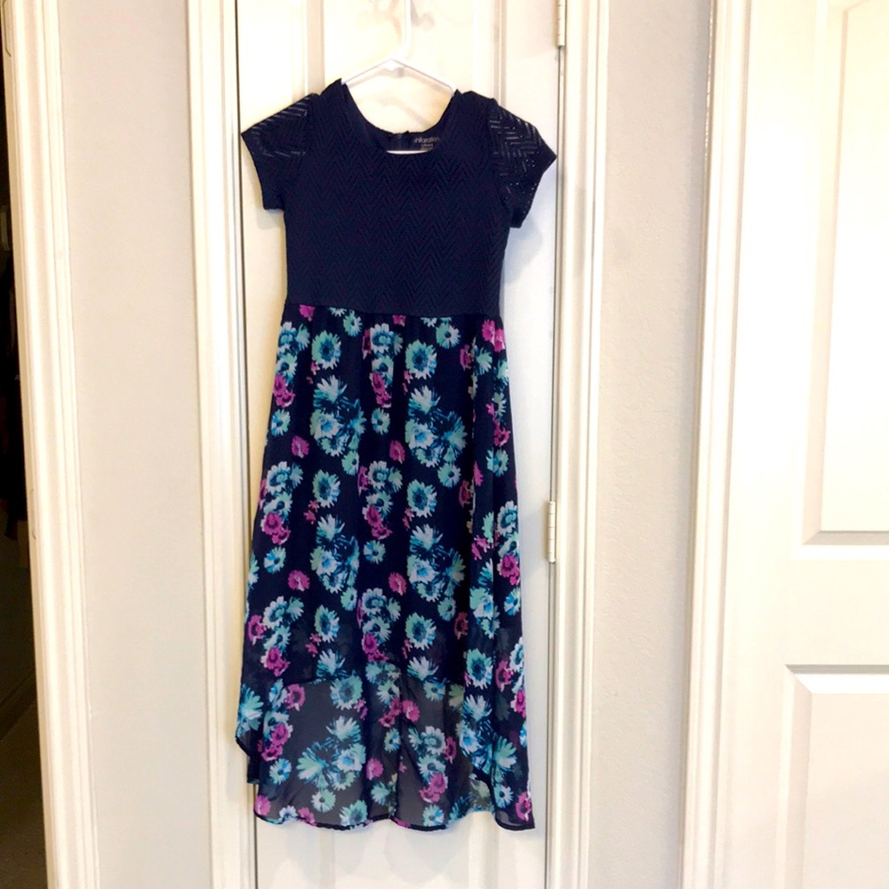 Navy floral dress